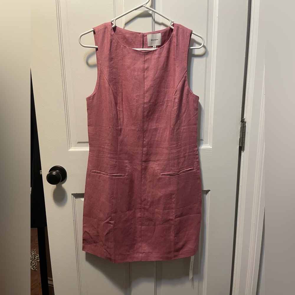 Reformation Citron Linen Dress